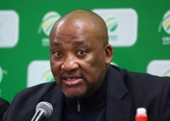 Cricket - South Africa return home after historic World Test Championship win - Cricket South Africa, Melrose, Johannesburg, South Africa - June 18, 2025South Africa minister of sports Gayton McKenzie during a press conference REUTERS/Siphiwe Sibeko